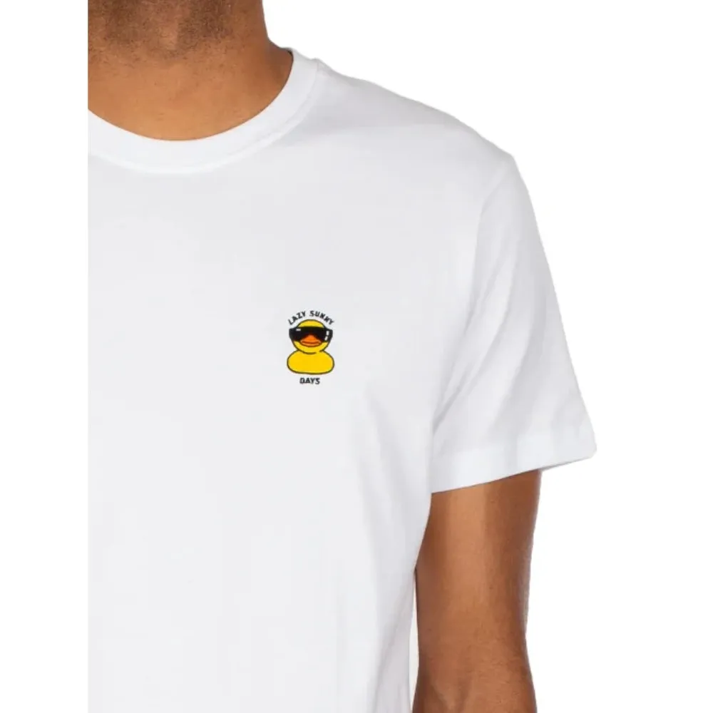 Lazy Sunny Day Emb Tee-shirt blanc